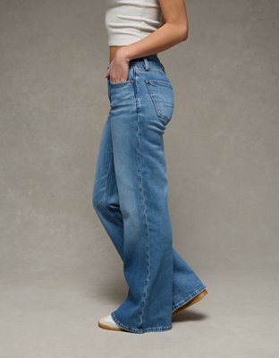 Jean évasé à taille basse extensible AE