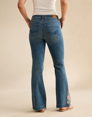 Женские джинсы American Eagle AE Super High-Waisted Embroidered Flare Jean — фото 2