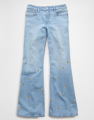 AE Stretch Low-Rise Floral Flare Jean