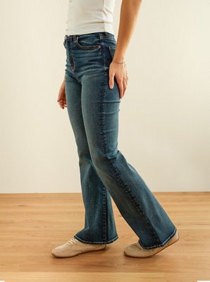 AE Super High-Waisted Embroidered Flare Jean