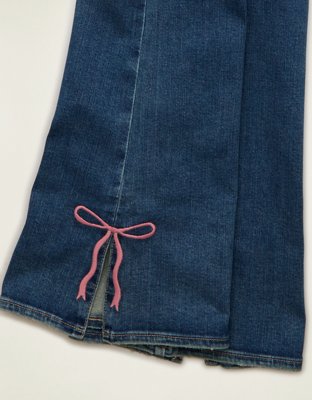 AE Super High-Waisted Embroidered Flare Jean