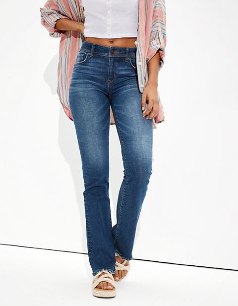 Женские джинсы American Eagle AE Low-Rise Kick Bootcut Jean