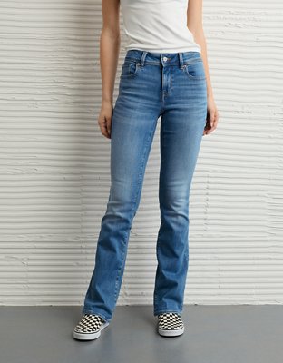 Jean à jambe semi-évasée taille basse AE