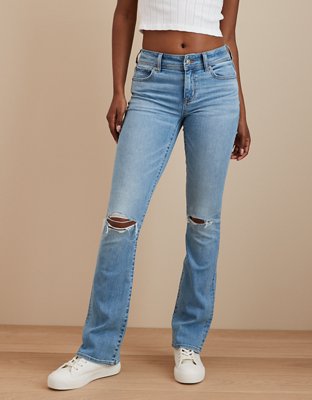 AE Kick Bootcut Jean Stretch Tiro Bajo con Rasgados