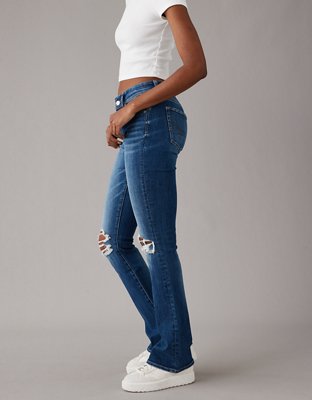 Женские джинсы American Eagle AE Next Level Ripped Low-Rise Kick Bootcut Jean — фото 4