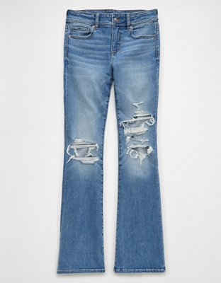 AE Next Level Low-Rise Kick Bootcut Ripped Jean