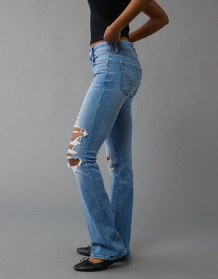 AE Next Level Ripped Low-Rise Kick Bootcut Jean