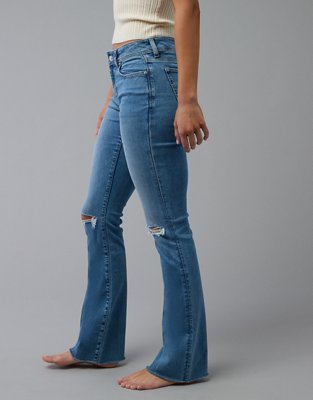 AE Next Level Ripped Low-Rise Kick Bootcut Jean