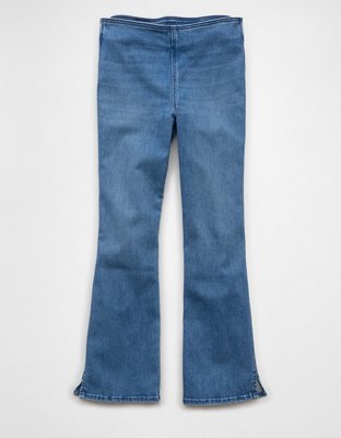 AE Luxe Pull-On High-Waisted Kick Bootcut Crop Jean