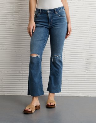 AE Next Level High-Waisted Kick Bootcut Crop Jean