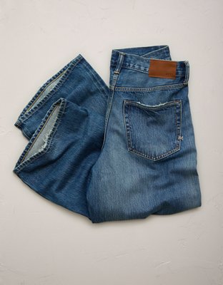 AE77 Premium Wide Crop Cuff Jean