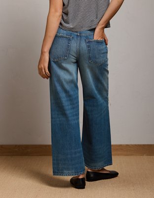 AE77 Premium Wide Crop Cuff Jean