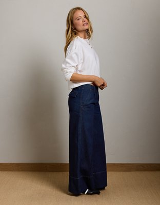 Женские джинсы American Eagle AE77 Premium Trouser Jean, цвет: Тёмная варка — фото 1