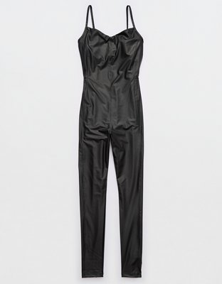 OFFLINE By Aerie Real Luxe Faux Leather Wide Leg Pant