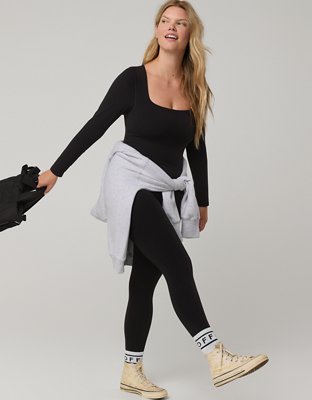 OFFLINE By Aerie Real Me Xtra Long Sleeve Legging Jumpsuit