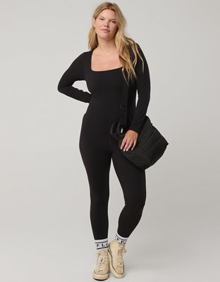 OFFLINE By Aerie Real Me Xtra Long Sleeve Legging Jumpsuit