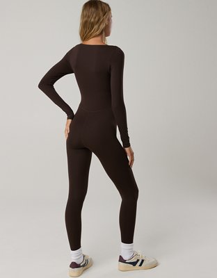 OFFLINE By Aerie Real Me Xtra Long Sleeve Legging Jumpsuit