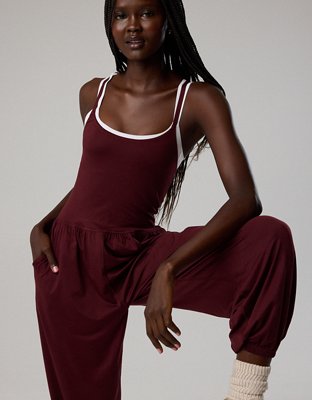 OFFLINE By Aerie The Hugger Go With The Flow Jogger Jumpsuit
