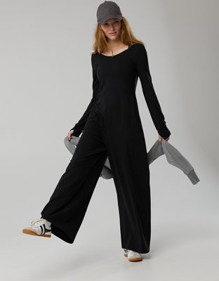 OFFLINE By Aerie OG Cotton Wide Leg Jumpsuit