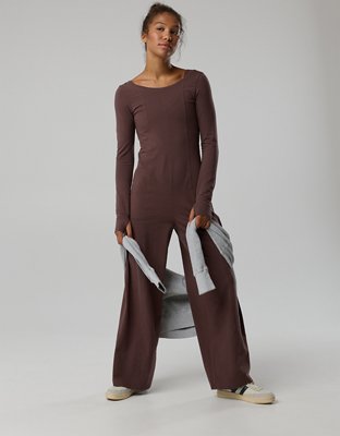 OFFLINE By Aerie OG Cotton Wide Leg Jumpsuit