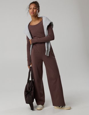 OFFLINE By Aerie OG Cotton Wide Leg Jumpsuit