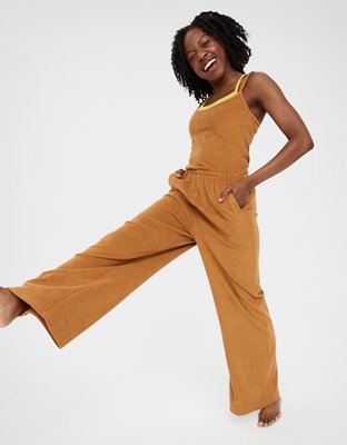 OFFLINE By Aerie Summer Lights Terry Jumpsuit