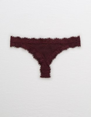 Aerie Eyelash Lace Thong Underwear