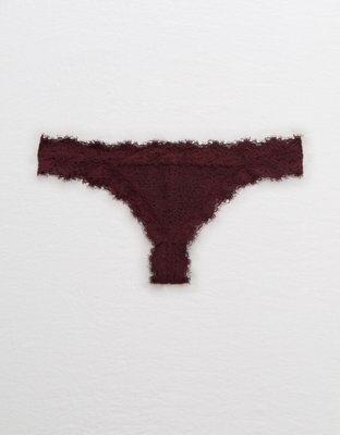 Aerie 10cm Far Out Lace Thong (solid) - Thong 