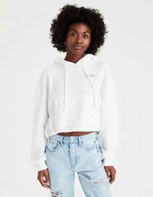 Cropped store cinched hoodie