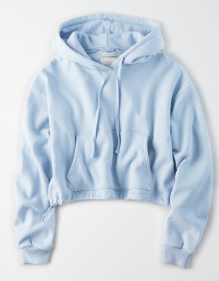 cinched cropped hoodie