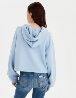 cinched cropped sweatshirt