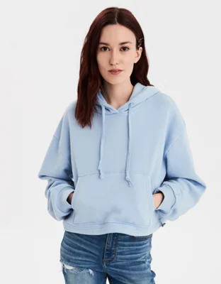 AE Fleece Cinched Cropped Hoodie