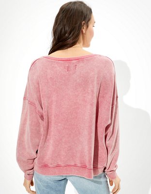 Женские худи American Eagle AE Fleece V-Neck Sweatshirt — фото 2