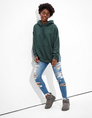 oversized sherpa jacket with hood