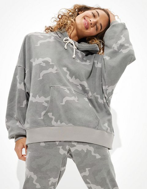 Женские худи American Eagle AE Oversized Forever Printed