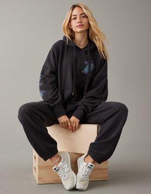 HARLOW HARLEY OVERSIZED MELANGE HOODIE - HEATHER GREY