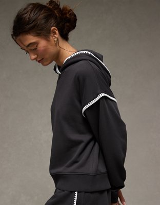 AE Hoodie con Pespunte en Contraste