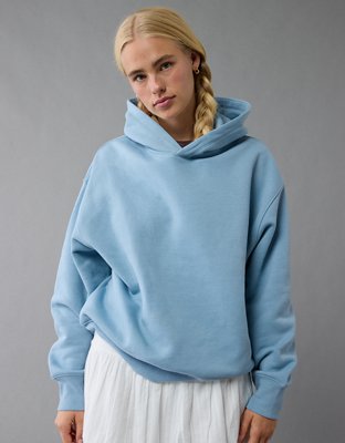 Oversized Hoodie Blue Pullover Hoodie Women's Oversized