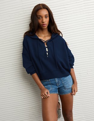 AE Side Lace-Up Sweatshirt | American Eagle