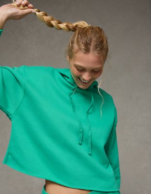 AE Everyday Luxe Cut-Off Hoodie