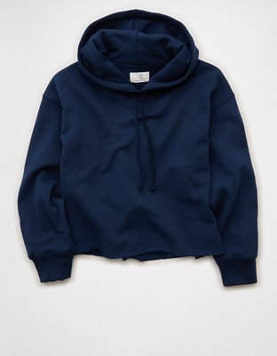 AE Everyday Luxe Cut-Off Hoodie | American Eagle