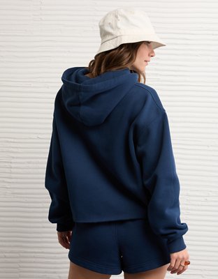 AE Everyday Luxe Cut-Off Hoodie | American Eagle