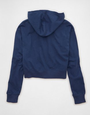 AE Cropped Zip-Up Hoodie | American Eagle