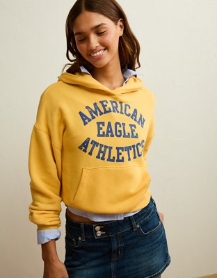 igusa 193 APPLE PIE SWEATSHIRT 黄色 トレーナー AE Campus Hoodie | American Eagle