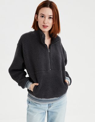 american eagle fuzzy teddy sherpa