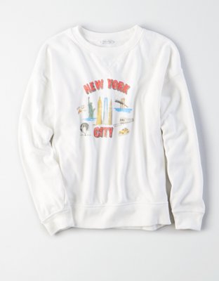 Женские худи American Eagle AE NYC Graphic Crew Neck Sweatshirt — фото 3
