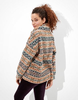 Женские худи American Eagle AE Cozy Sherpa Quarter Zip Sweatshirt — фото 2