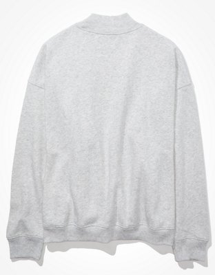 AE Oversized Fleece Graphic Mock Neck Sweatshirt