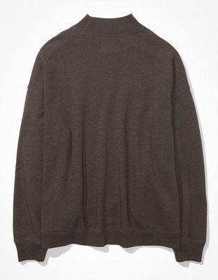 AE Oversized Fleece Graphic Mock Neck Sweatshirt