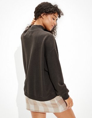 AE Oversized Fleece Graphic Mock Neck Sweatshirt